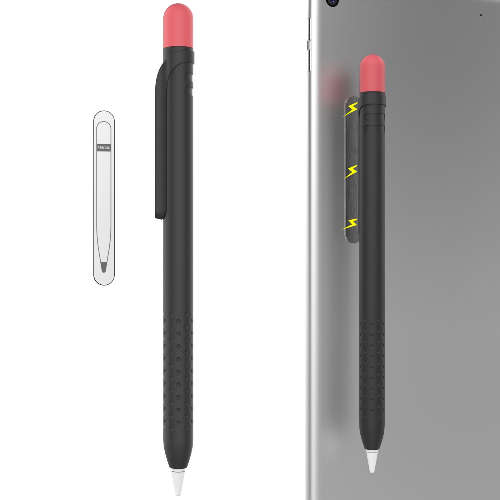 AHASTYLE PT152 Silicone Sleeve for Apple Pencil (1st Generation) Stylus Pen Case Dual Color Shockproof Cover AHASTYLE PT152 Silicone Sleeve for Apple Pencil (1st Generation) Stylus Pen Case Dual Color Shockproof Cover